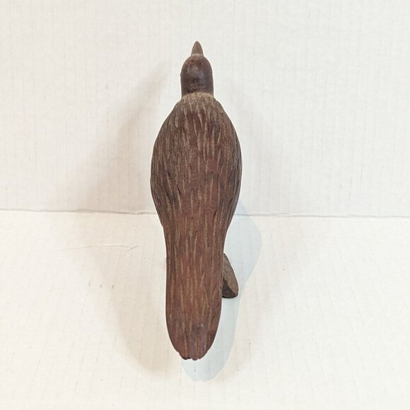 Hand carved Wooden Bird on Stand Vintage - Picture 4 of 6
